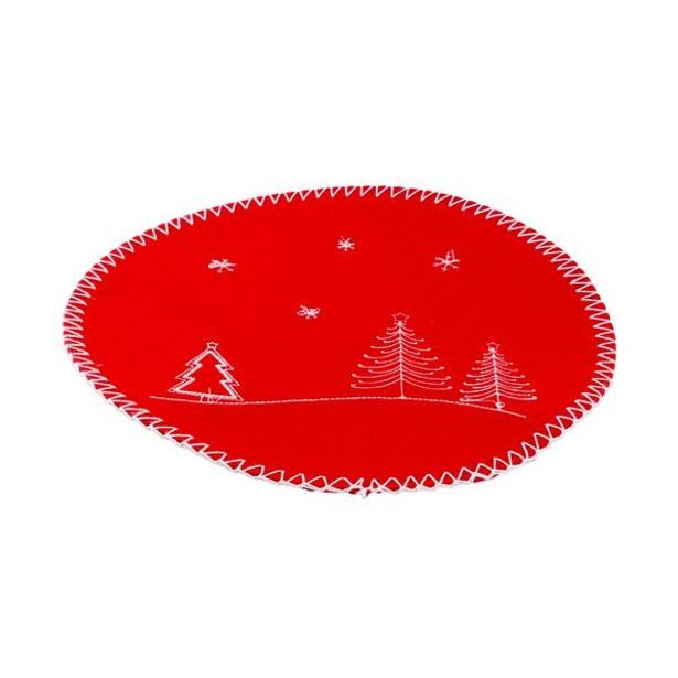 TORO PROSTÍRÁNÍ VÁNOČNÍ KULATÉ 30CM PLSTĚNÉ ASSORT_hamashop