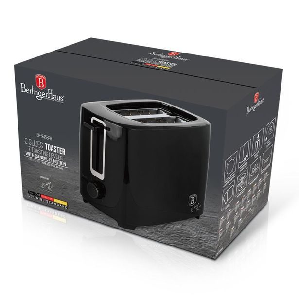 BERLINGERHAUS Topinkovač nerez 700 W Matte Black Collection BH-9456