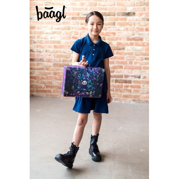 BAAGL Skládací školní kufřík Jungle Panda s kováním