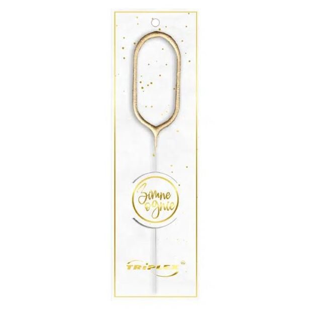 Nezařazeno PRSKAVKA ČÍSLO 0, 16,5 CM, ZLATÁ_hamashop