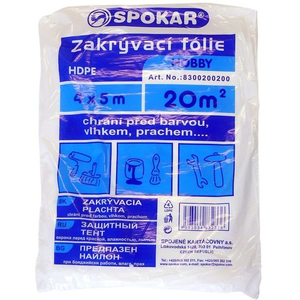 fólie 4x 5,0m HOBBY zakrývací, PE