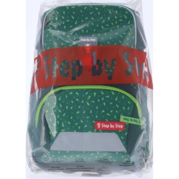 Školní aktovka Step by Step BASIS, Green Graphics - 4 dílný set, AGR certifikát