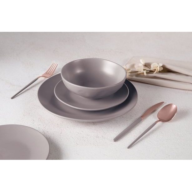 BERLINGERHAUS Jídelní sada talířů 18 ks Taupe Collection BH-10023