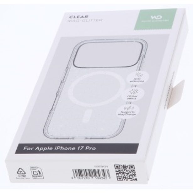 White Diamonds Mag Glitter, kryt pro Apple iPhone 17 Pro, magnetický, průhledný s třpytkami