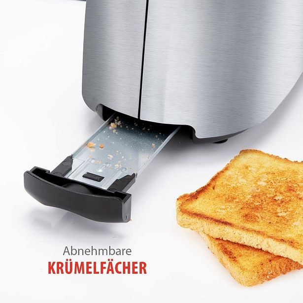 ALPINA Topinkovač na 2 topinky dlouhý nerez ocel 1000W ED-247351