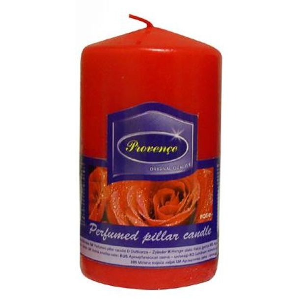 Provence Svíčka parafín válec s vůní růže, 6 x 11, 1 cm_hamashop