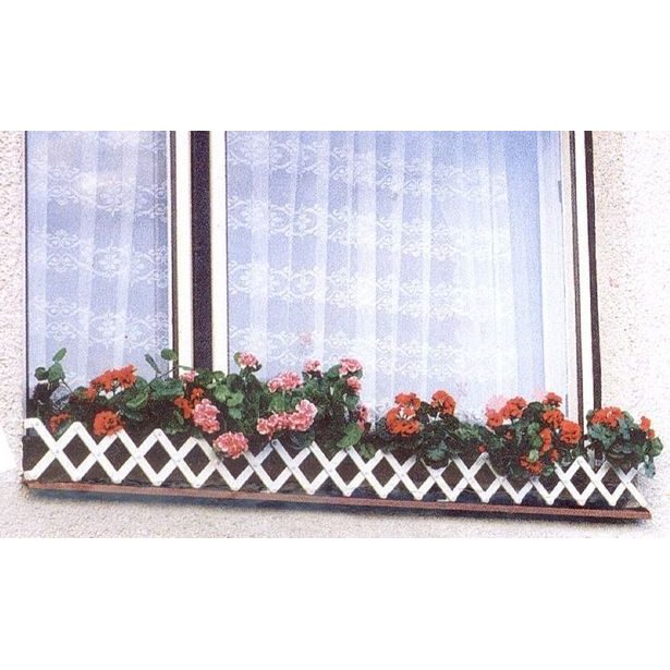 zahrádka okenní BÍLÁ 70-80cm, plast