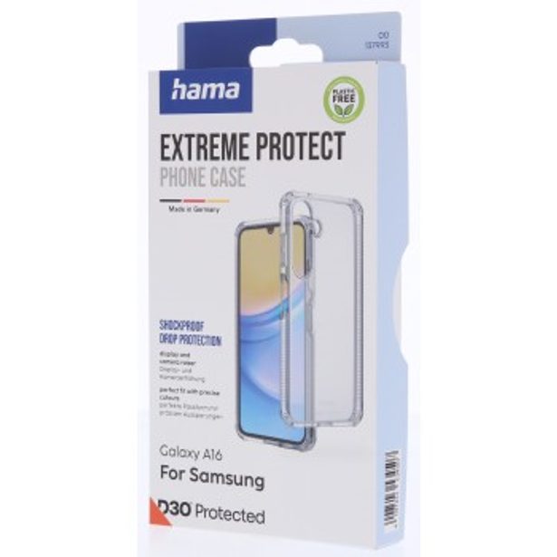 Hama Extreme Protect, kryt pro Samsung Galaxy A16/A16 5G, D3O®, nežloutne, průhledný