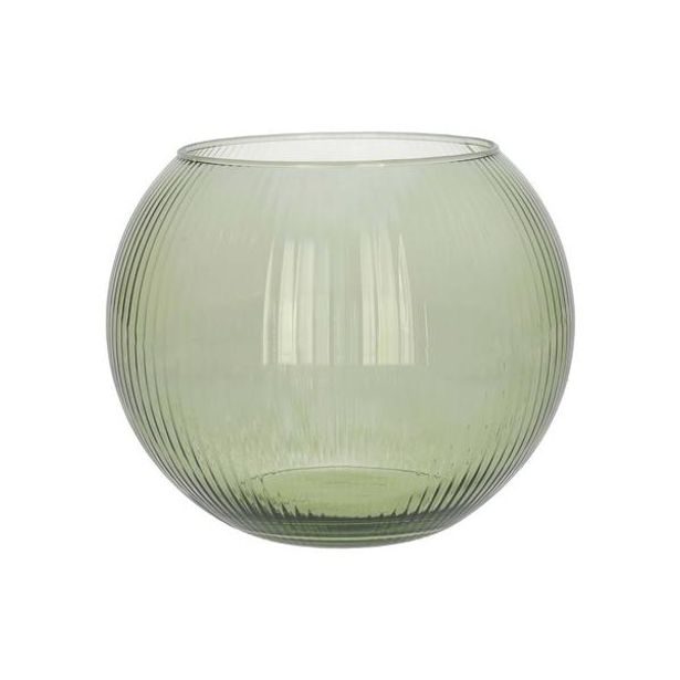 DUIF VÁZA ALVERDA LINES 19X15.5CM ČIRÁ ZELENÁ