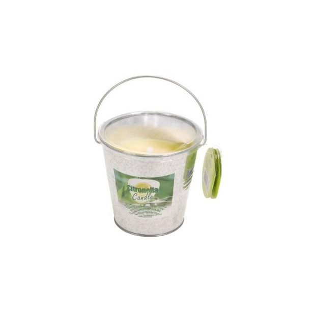 svíčka proti hmyzu, d10x10cm, CITRONELA., vědro kov