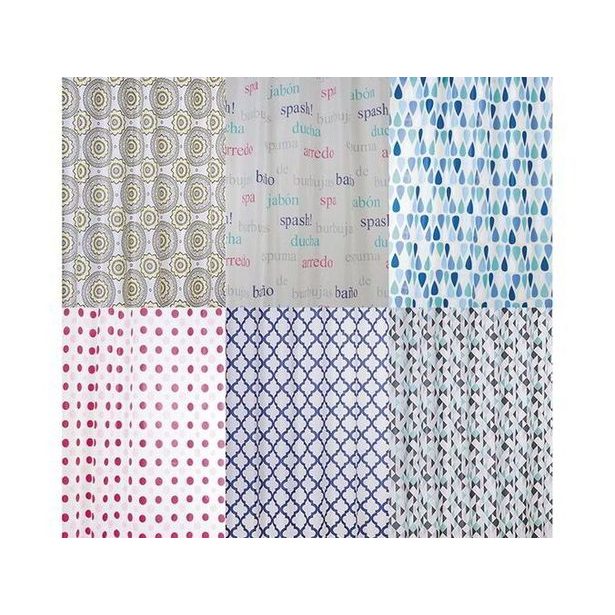 závěs 180x180cm PEVA vzorovaný, koupel.