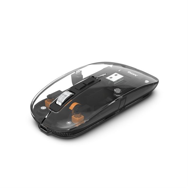 Hama bezdrátová Multi Device myš WM-600, plochá, tichá, transparentní