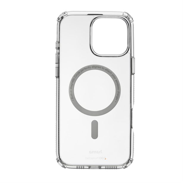 Hama Extreme Protect, kryt pro Apple iPhone 16 Pro Max, magnetický, D3O®, nežloutne, průhledný