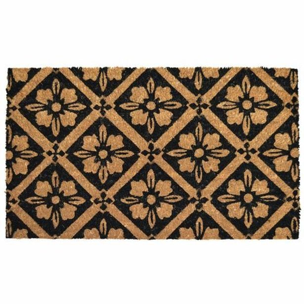 rohož 60x40cm HNĚDĚ KYTIČKY, kokos