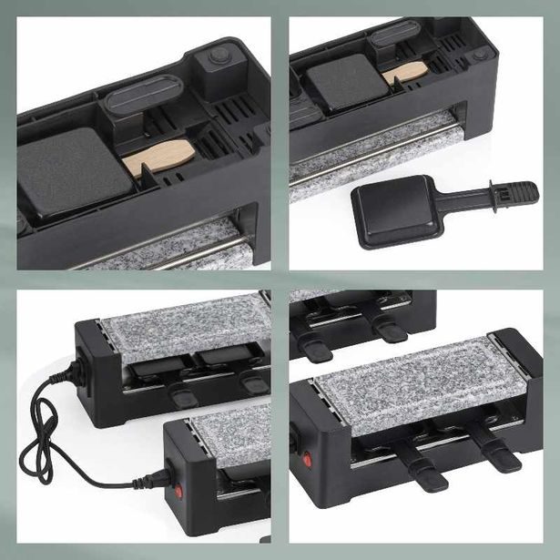 KELA Raclette/kámen Tomül granit black 2 osoby 33,0x11,0x11,5cm KL-10044