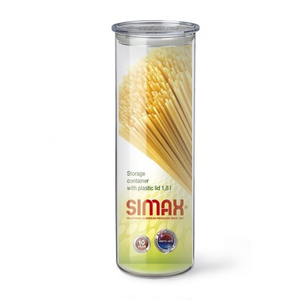 dóza 1,80l, d96x290mm, sklo, zásobnice na špagety SIMAX