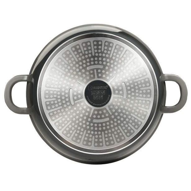BERGNER Kastrol s keramickým povrchem a poklicí EXCALIBUR 24 cm šedá BG-36103-GY