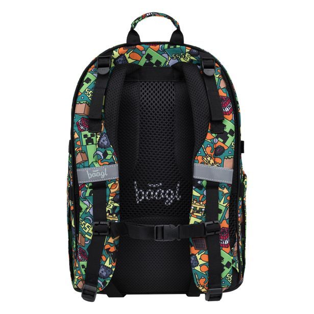 BAAGL SET 3 Skate Minecraft Chaos: batoh, penál, sáček