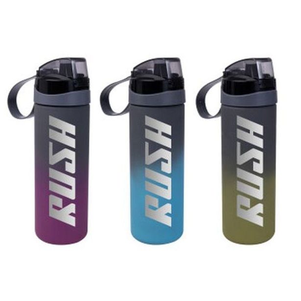 láhev 0,75l RUSH, 3barvy, nápitka+kryt, sport, plast
