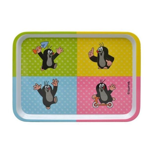 podnos 28x20,5x2,4cm KRTEK, 4barevný, melamin