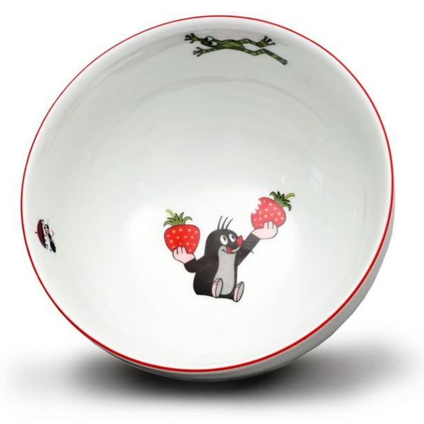 miska d14,5cm VITAL- KRTEK a jahody, dětská, porcelán