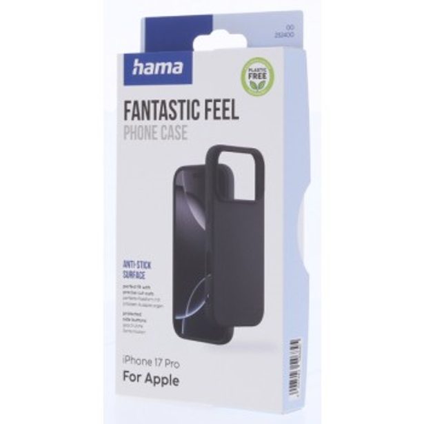 Hama Fantastic Feel, kryt pro Apple iPhone 17 Pro, hebký povrch, černý