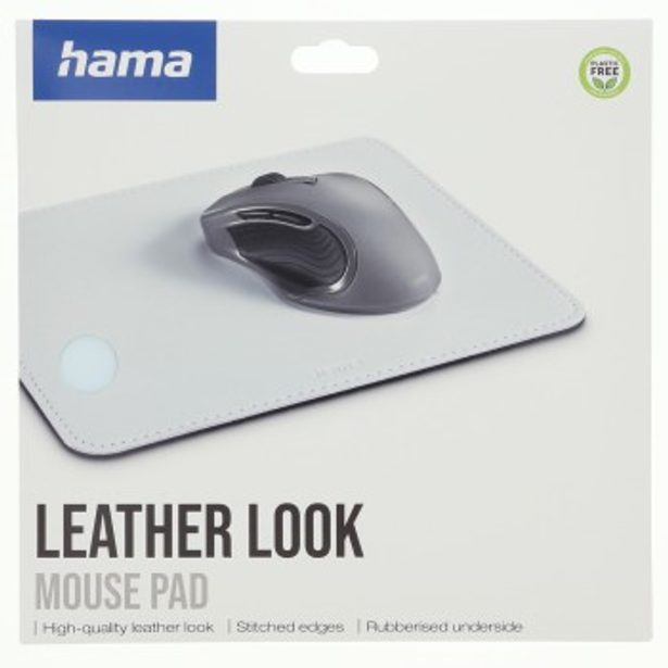 Hama podložka pod myš s koženým designem, bílá