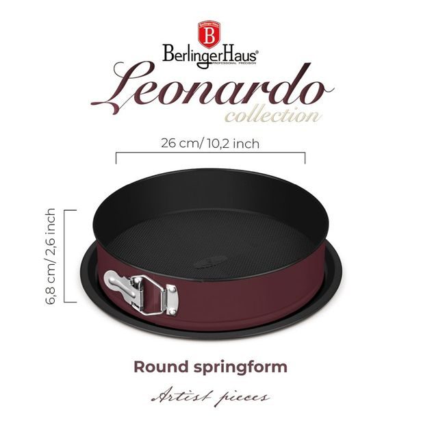 BERLINGERHAUS Forma na dort s nepřilnavým povrchem 2v1 26x6,8 Leonardo Collection BH-7935