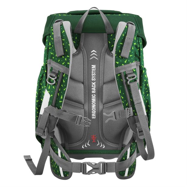 Školní aktovka Step by Step BASIS, Green Graphics - 4 dílný set, AGR certifikát