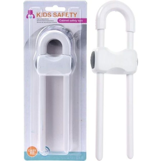 zámek bezpečnostní 18,5x4,5x1,5cm, na šuplíky, dětský