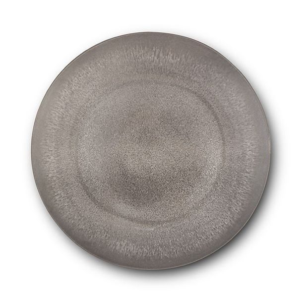 talíř d19,0cm dezertní, šedý, ALEXANDRA, v.2,0cm, porcelán