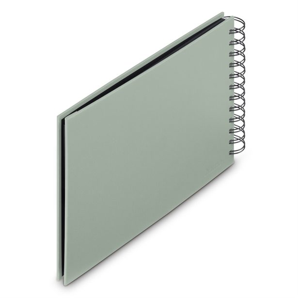 Hama album klasické spirálové FINE ART 24x17 cm, 50 stran, sage, černé listy