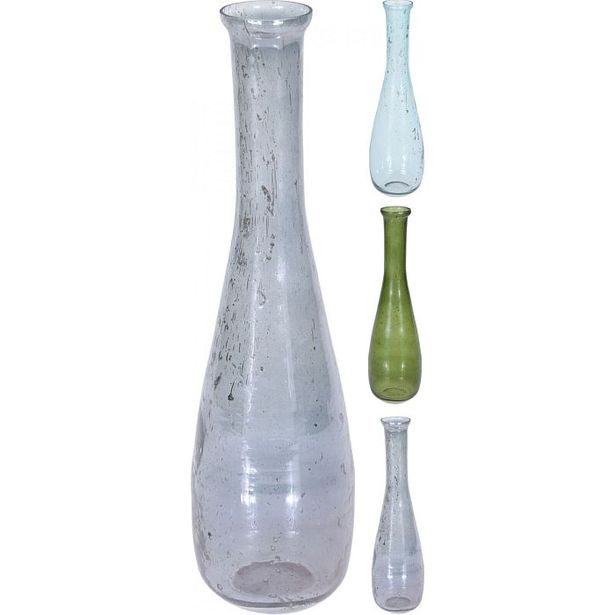 váza 30cm, 3 barvy, sklo