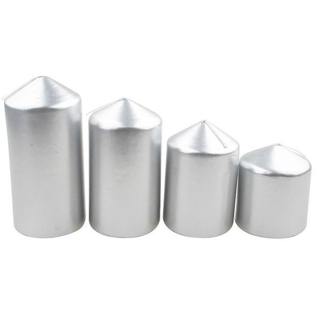 Svíčka 50x60/75/90/105 4ks lak stříbrná, 21,24,27,30h.
