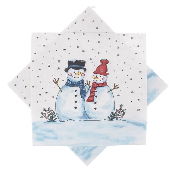 Servírovací ubrousky SNĚHULÁK