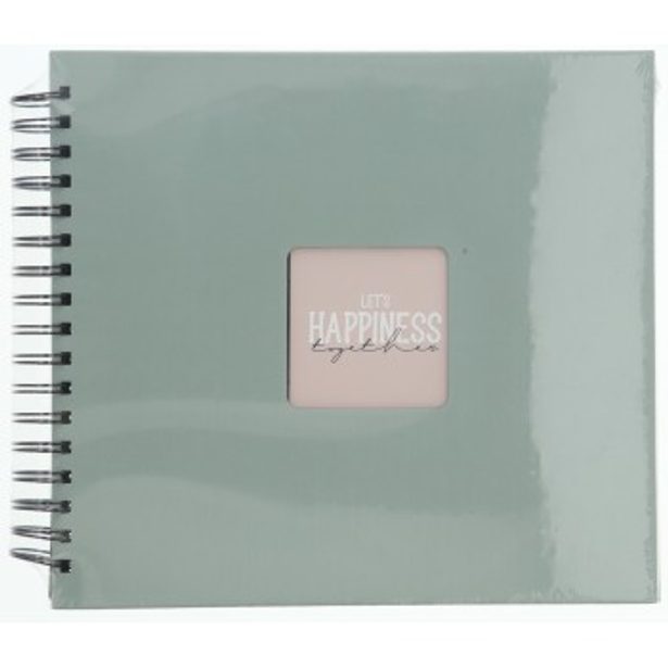 Hama album klasický špirálový FINE ART 28x24 cm, 50 strán, sage, čierne listy