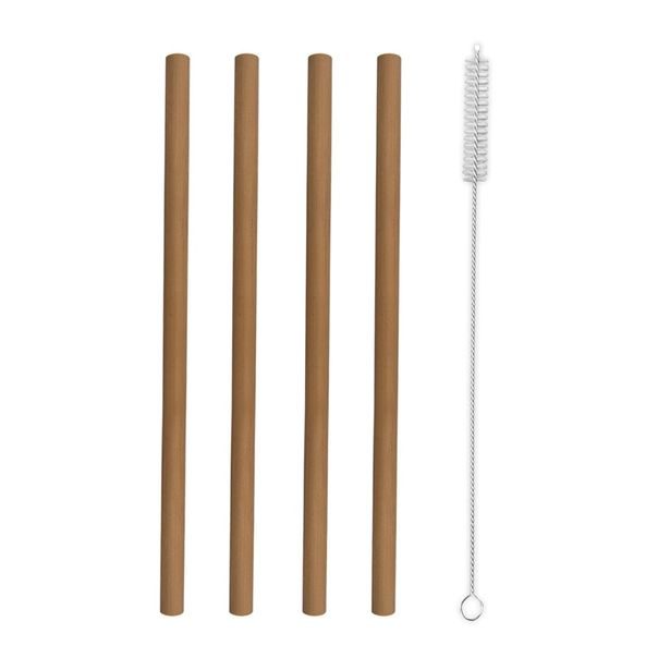 Nápojové brčko 4 ks s kartáčkem