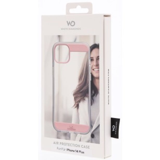 White Diamonds Air Protection, kryt pro Apple iPhone 14 Plus, průhledný/růžový