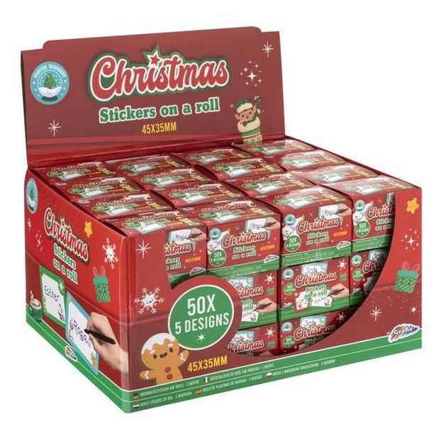 RMS VÁNOČNÍ SAMOLEPKY, 50 KS, 5 VZORŮ_hamashop