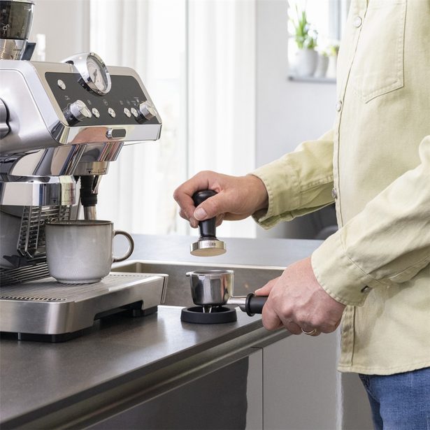 Barista tamper na kávu s podložkou, 51 mm, nerez