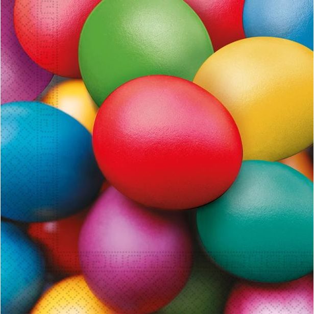 PROCOS UBROUSKY 3VRSTVÉ VELIKONOČNÍ BAREVNÁ VAJÍČKA 33X33_hamashop