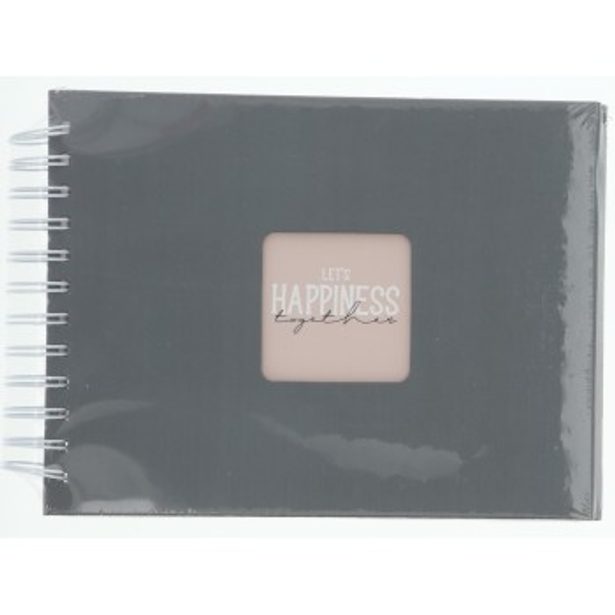 Hama album klasické spirálové FINE ART 24x17 cm, 50 stran, kamenná šedá, bílé listy