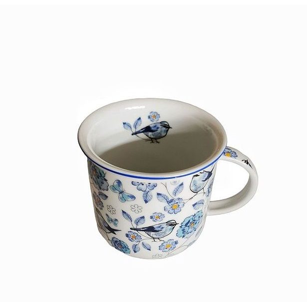 hrnek 380ml TINA - MODŘÍ PTÁCI DF, čes.porcelán