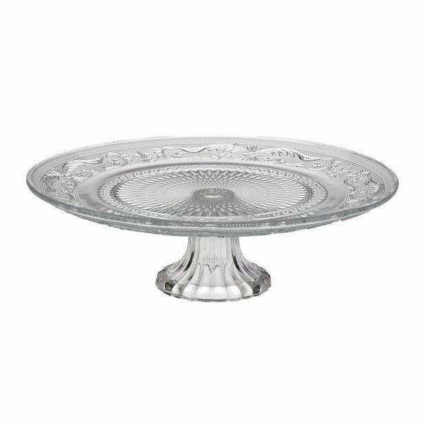 podnos d30cm na noze, PIATTO, im.brus, sklo