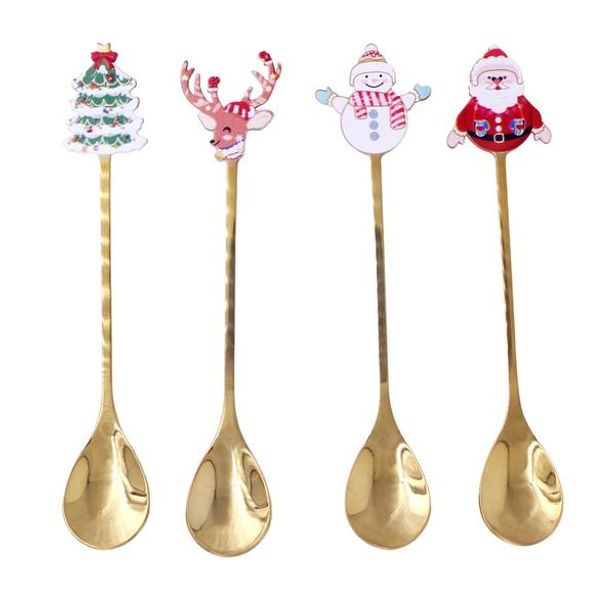 TORO LŽIČKA ČAJOVÁ VÁNOČNÍ DESIGN MIX 13,9X2,3CM ZLATÁ_hamashop