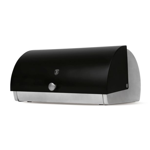 BERLINGERHAUS Chlebník a sada dóz na potraviny 4 ks Matte Black Collection BH-6733