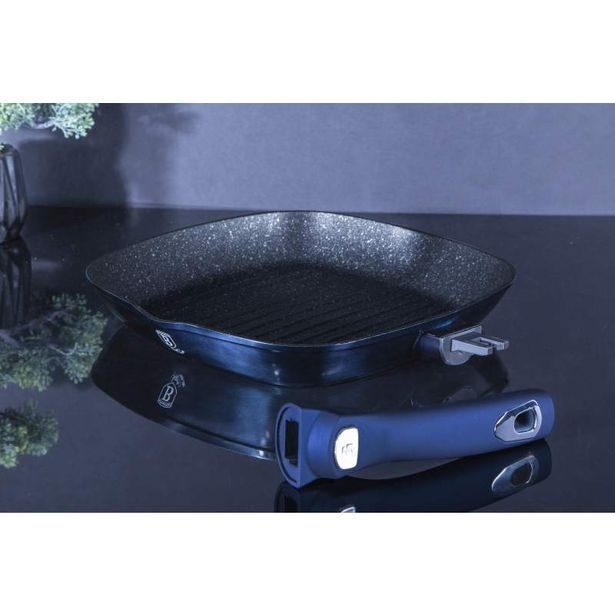 BERLINGERHAUS Pánev grilovací s odnímatelnou rukojetí 28 cm Aquamarine Metallic Line BH-7151