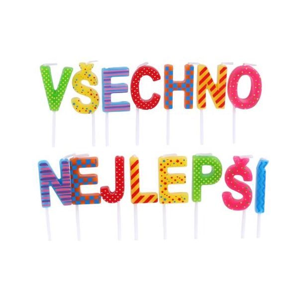 TORO SVÍČKY DORTOVÉ S DRŽÁČKEM VŠECHNO NEJLEPŠÍ_hamashop