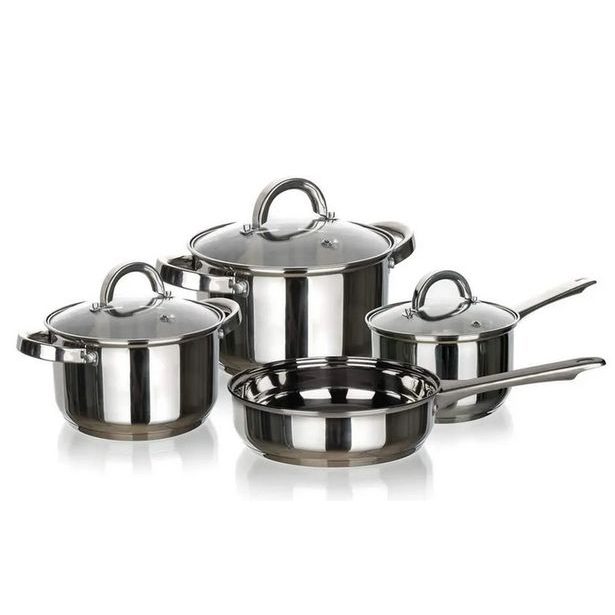 sada nádobí 7-dílná CUISINO, NR/sklo