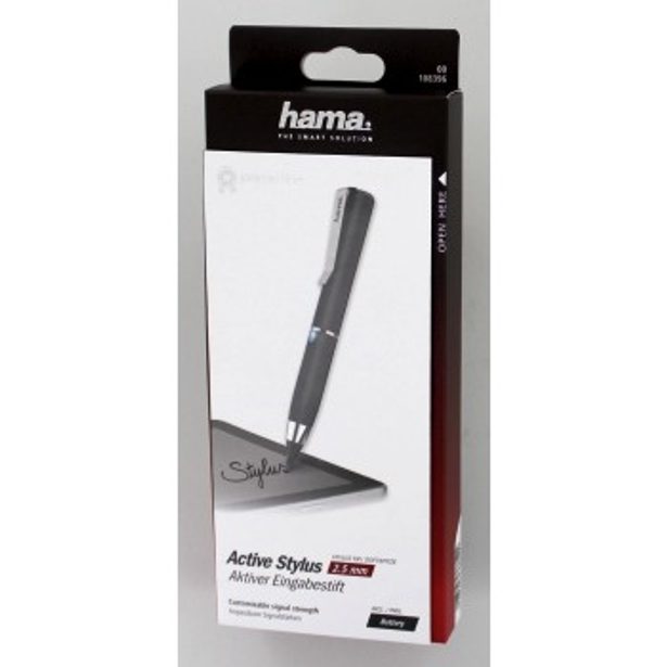 Hama Active Fineline, Input Pen with Thin 2.5 mm Tip for Tablet PCs